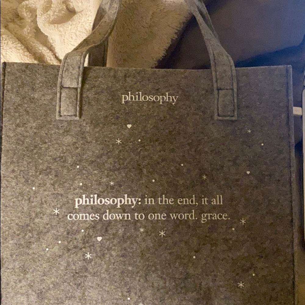 Gray flannel bag